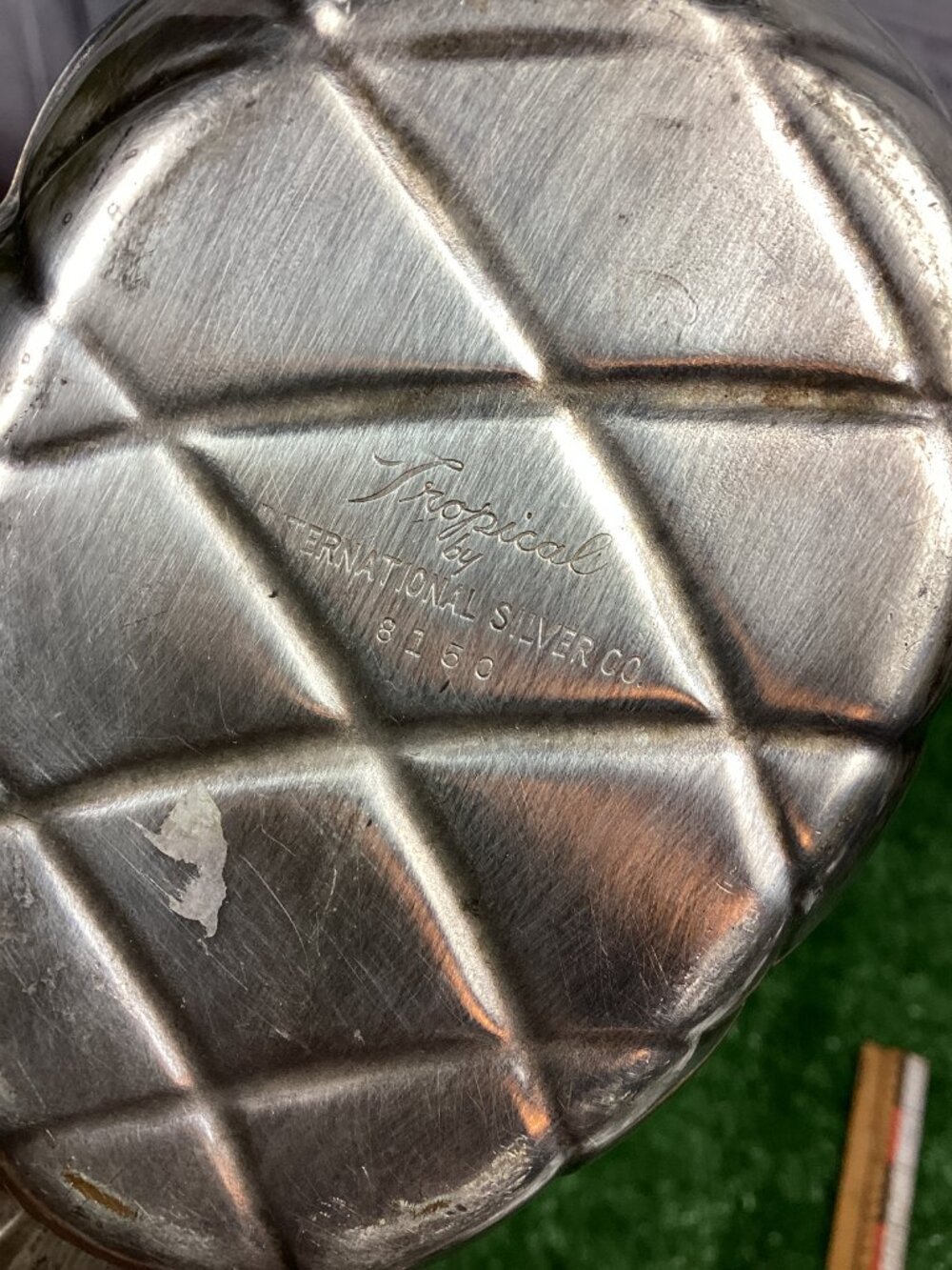 Tropical International SIlver Company Pineapple Trinket Dish SIlver Planted - Picture 6 of 14
